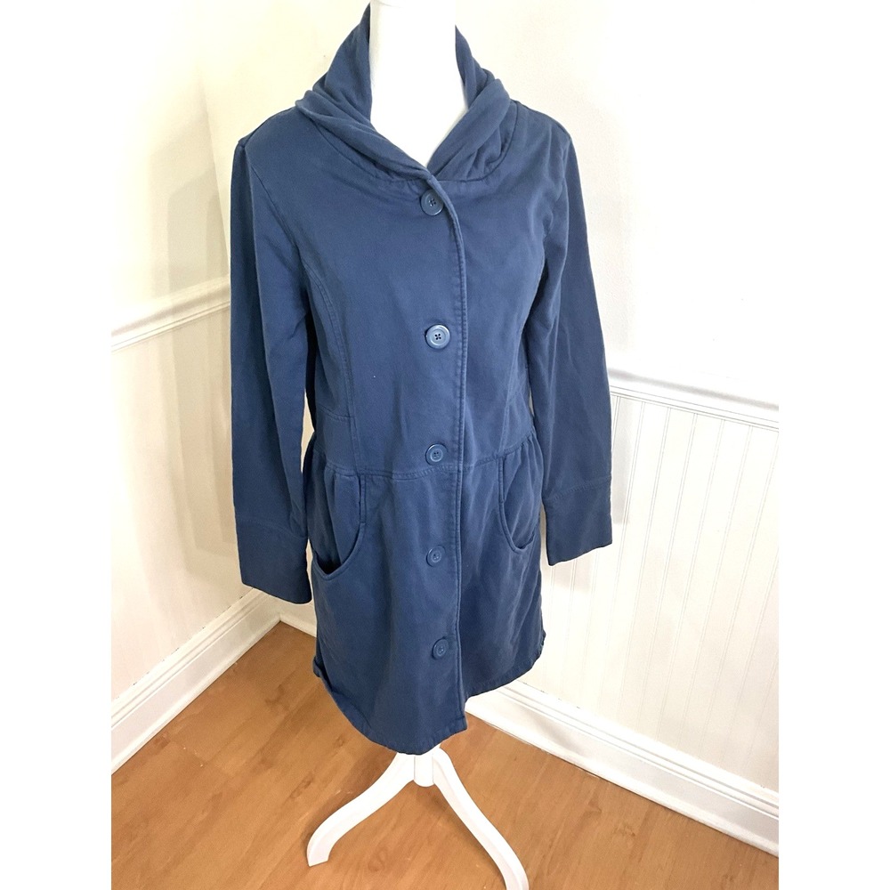 Prana Soft Trench Coat Knee Length Knit Outdoor Camping ORGANIC Women Size M